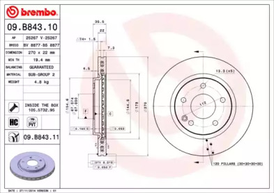 BREMBO 09.B843.10